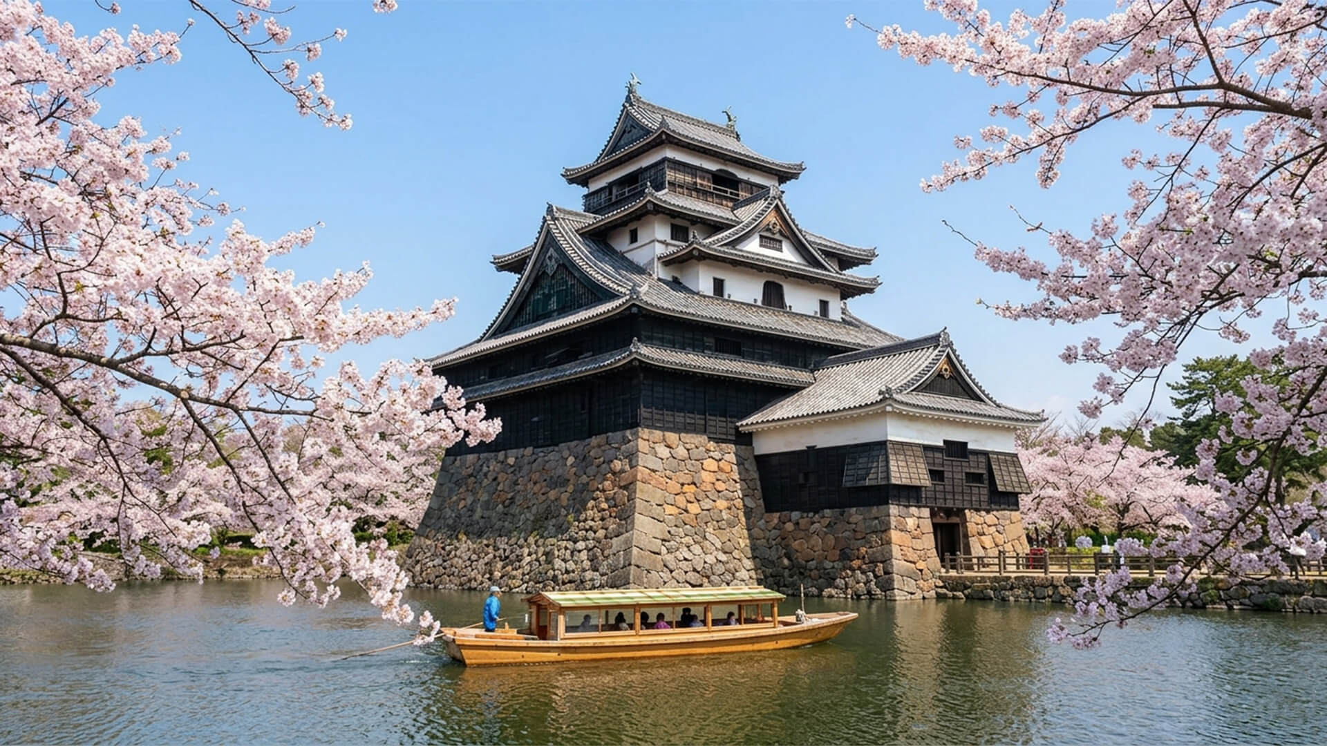 04月出発 羽田→石見 桜の松江城