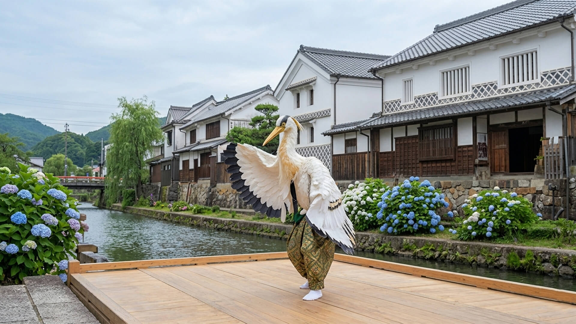 06月出発 羽田→石見 津和野の鷺舞と紫陽花